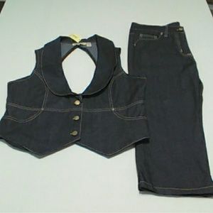 Denim Capri set
